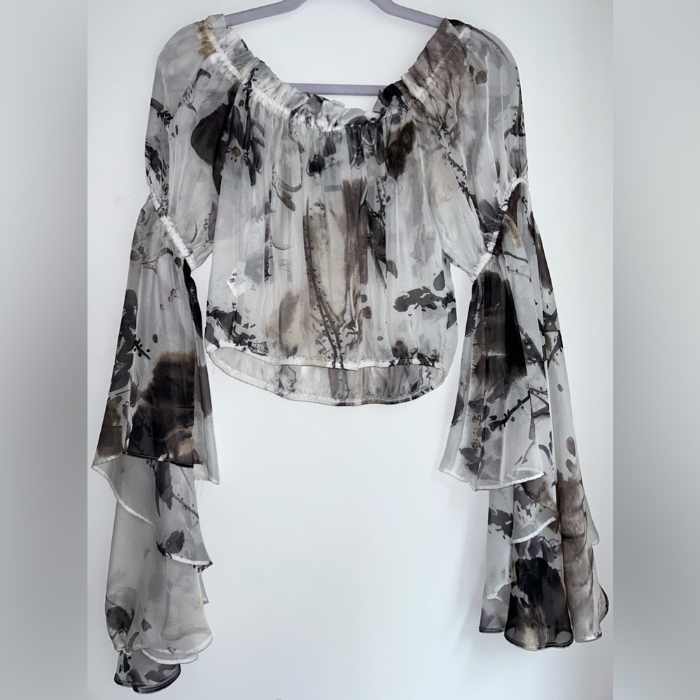 AKIRA off the shoulder sheer top